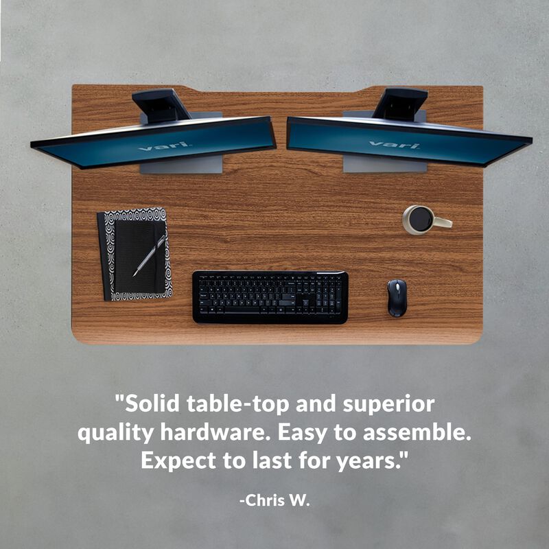 Quote for Electric Standing Desk with ComfortEdge in White by Chris W who says solid table-top and superior quality hardware. Easy to assemble. Expect to last for years. image number null